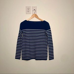 GAP Royal Blue Striped Crewneck Sweater